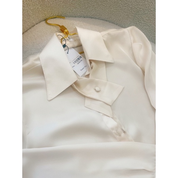 VELLE DESIGN áo sơ mi lụa Vera chất lụa hàn mượt mát không nhăn