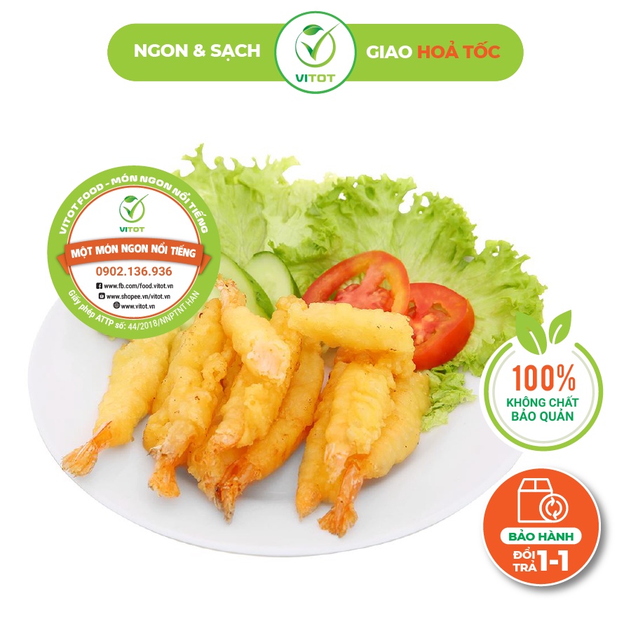 Tôm Chiên Xù VITOT Giòn Tan Ngon Xuất Sắc Đặc Biệt Là Các Bé Nhỏ Rất Thích Chiên Dầu Hay Nồi Chiên Không Dầu Đều Ngon