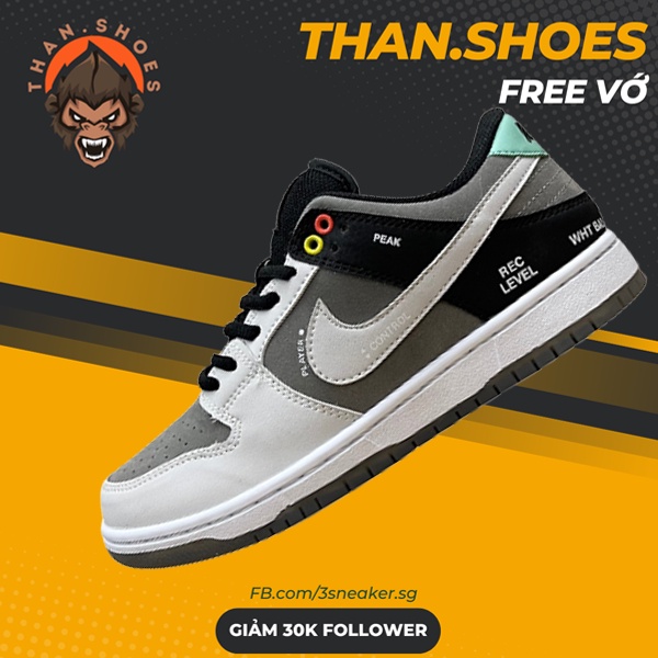 Giày SB Dunk Low Camcorder, SB Xám Đen - Than.Shoes