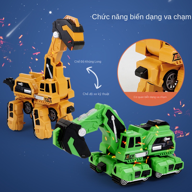 Đồ chơi cho bé ô tô robot khủng long biến hình thông minh