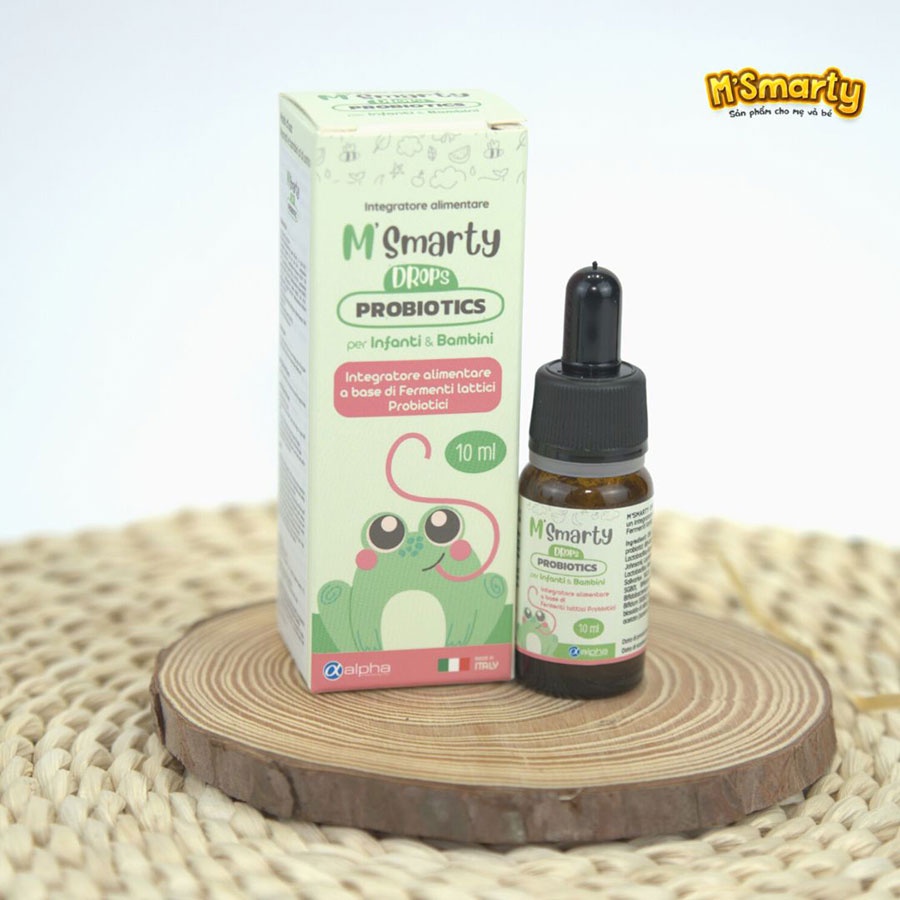 Men 10 chủng M’Smarty Drop Probiotic: Cung cấp lợi khuẩn đường ruột hỗ trợ giảm triệu chứng rối loạn tiêu hóa