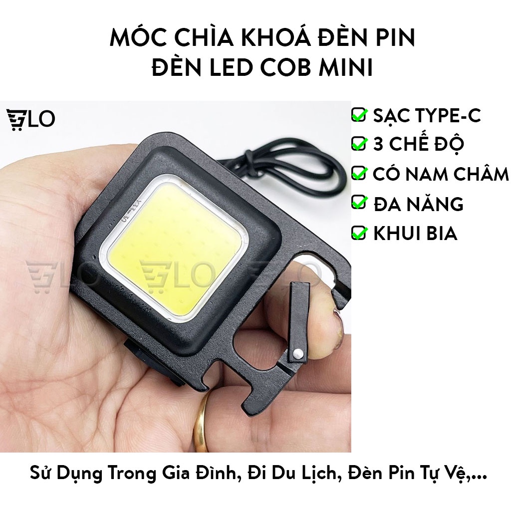 Móc Chìa Khoá Đèn Pin Đèn Led COB Mini Nam Châm Đa Năng Bỏ Túi Tiện Dụng Mang Theo Du Lịch Dã Ngoại | BigBuy360 - bigbuy360.vn