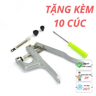 Kìm bấm cúc - Kìm dập cúc nhựa Tặng kèm 10 bộ cúc, bấm nút quần áo, giày dép tiện lợi