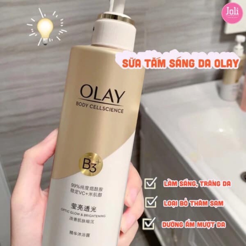 Sữa Tắm OLAY B3 + Vitamin C Giúp Trắng Da Mờ Thâm 500ml