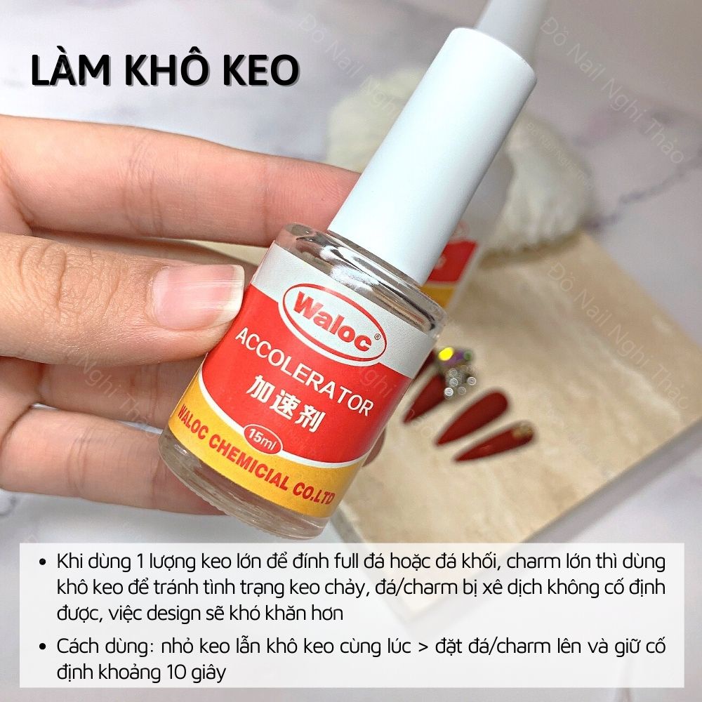 Nước khô keo làm sáng đá waloc 15ml NGHI THẢO