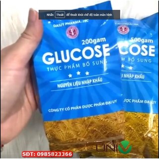 Đường GLUCOSE 500gr bổ sung Glucose, giảm cân, thanh nhiệt, hạ đường huyết do tiêu chảy thay đường kính - UNIV