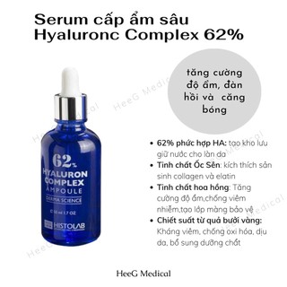 Tinh chất cấp ẩm-62% hyaluron complex ampoule histolab 50ml-150ml