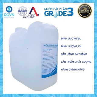 Combo giá tốt 2 can nước cất 2 lần 10l/ can - Nước tinh khiết cho Spa