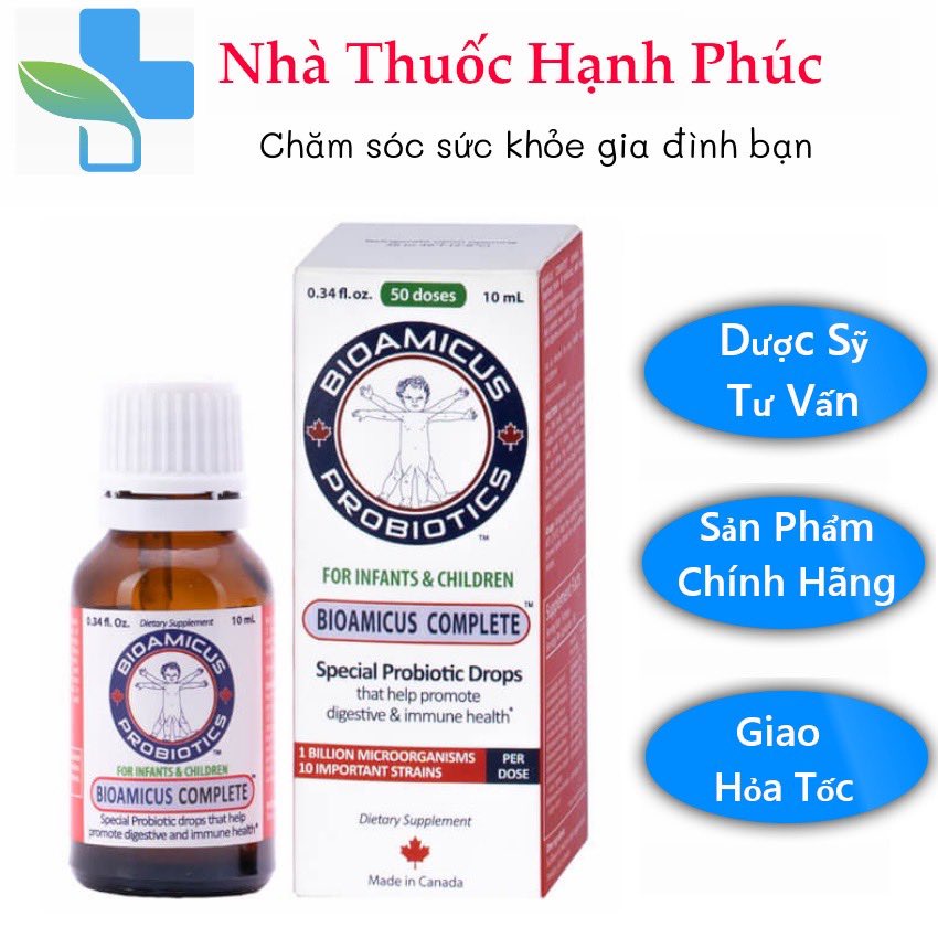 Combo LineaBon K2+D3 bổ sung vitamin k2d3 cho bé và men 10 chủng BioAmicus bổ sung lợi khuẩn đường ruottj cho bé