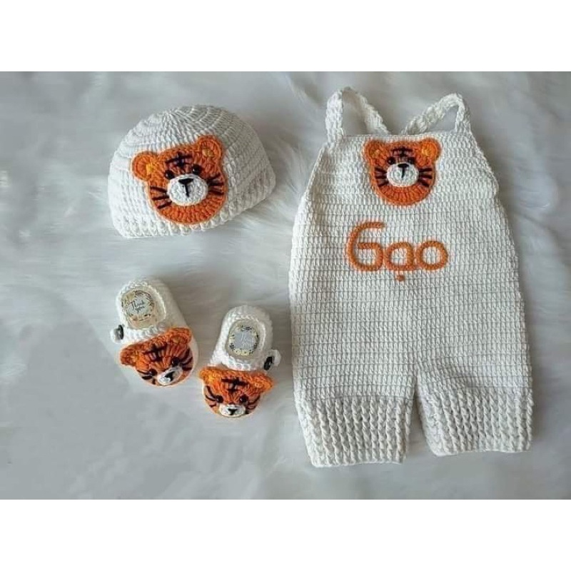 YẾM MÓC LEN CHO BÉ HANDMADE  không kèm nón, túi, giày