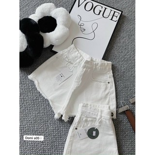 quần short jeans cạp siêu cao
