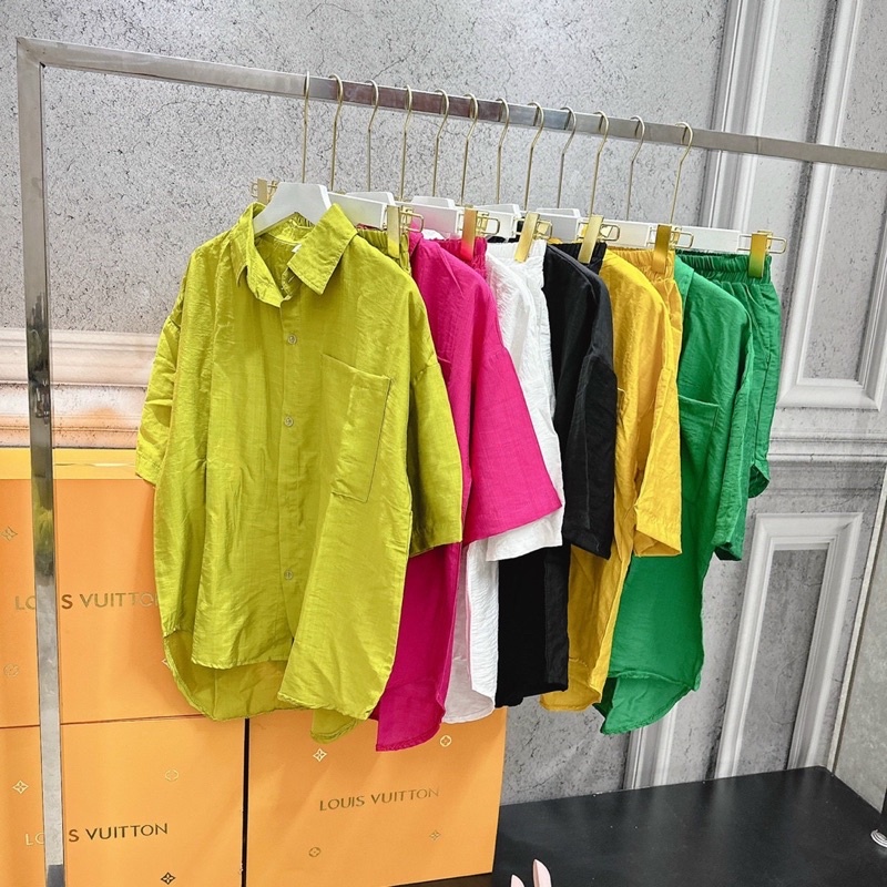 Bộ Đũi Cộc Siêu Mát, Bộ Nhóm Đi Du Lịch Phom Rộng