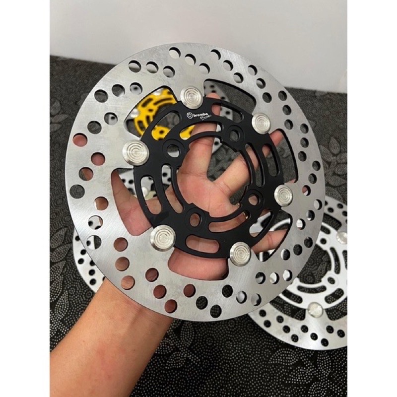 Đĩa Moto 3 Brcmbô size 220mm Nút inox siêu sáng Gắn Cho Các Dòng Xe 4 lỗ thông dụng Ya - Honda - Suzuki - SYM