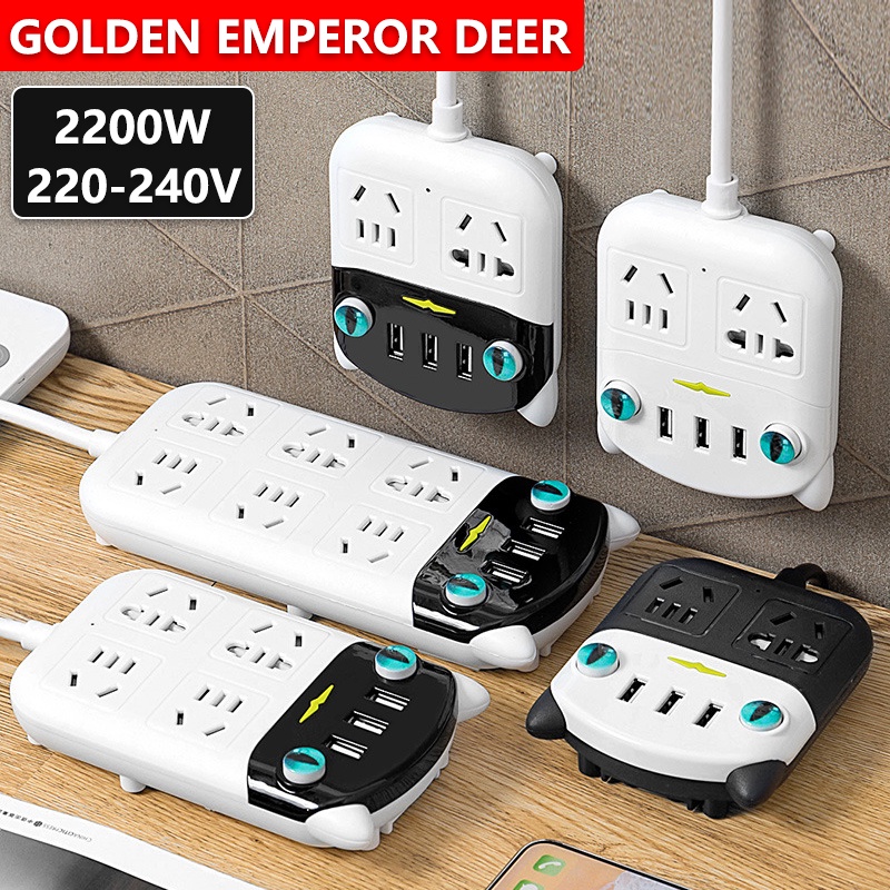 3M 5M 8M 10M - 2200W Ổ điện - ổ cắm điện đa năng chống giật -ổ cắm điện thông minh kèm cổng sạc USB