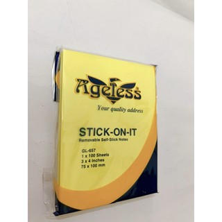 Giấy note, giấy ghi chú màu vàng 3x4 inch
