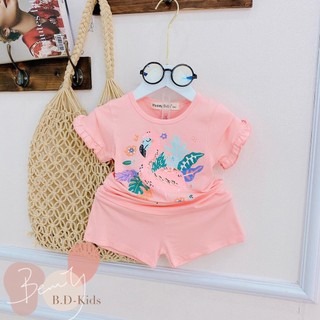 Bộ thun lạnh minky mom cho bé gái từ 6-16kg