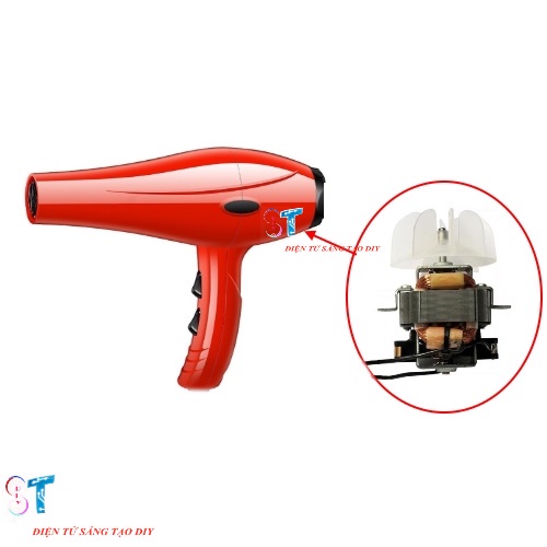 Động Cơ Máy Sấy Tóc 220VAC D17mm 2200W 12.500 RPM/MIN