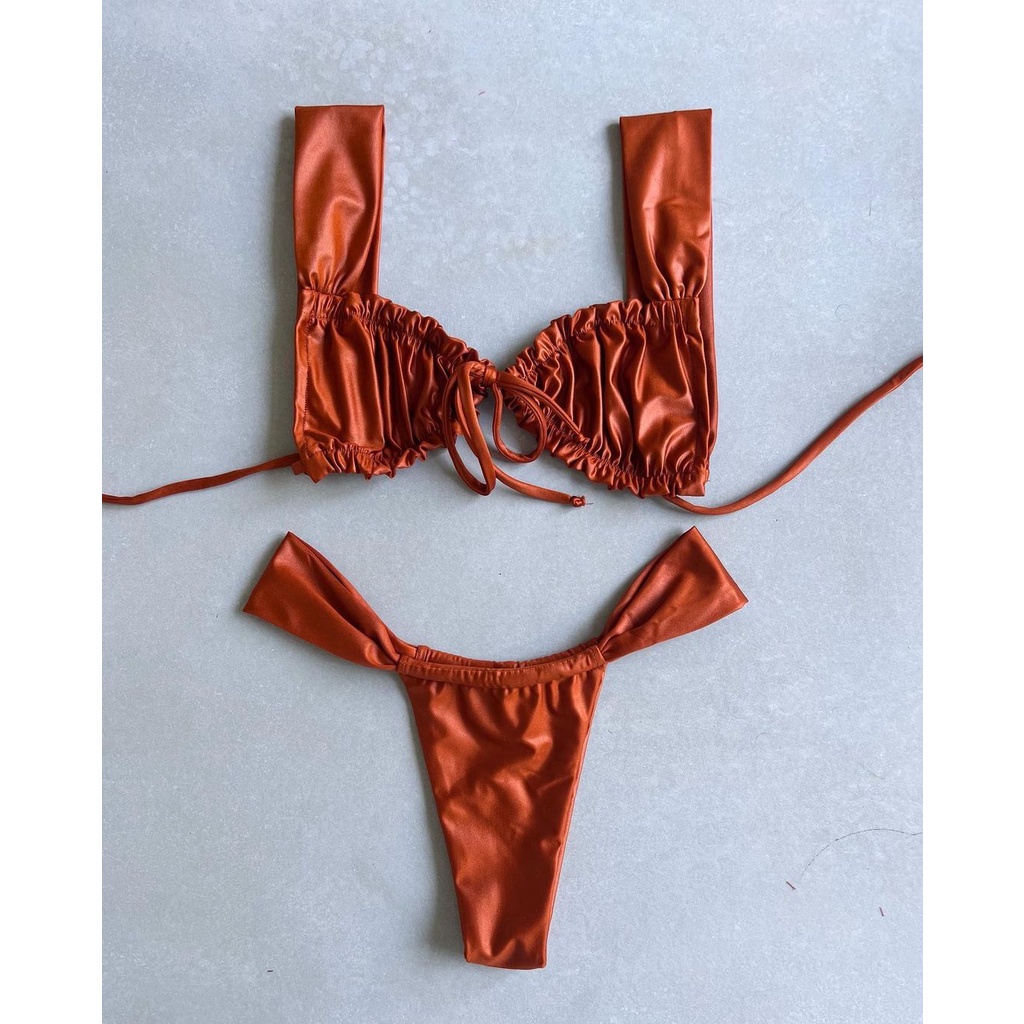 Bikini 2 mảnh dúm ngực không mút , bikini gu tây hàng thiết kế vải đẹp | BigBuy360 - bigbuy360.vn