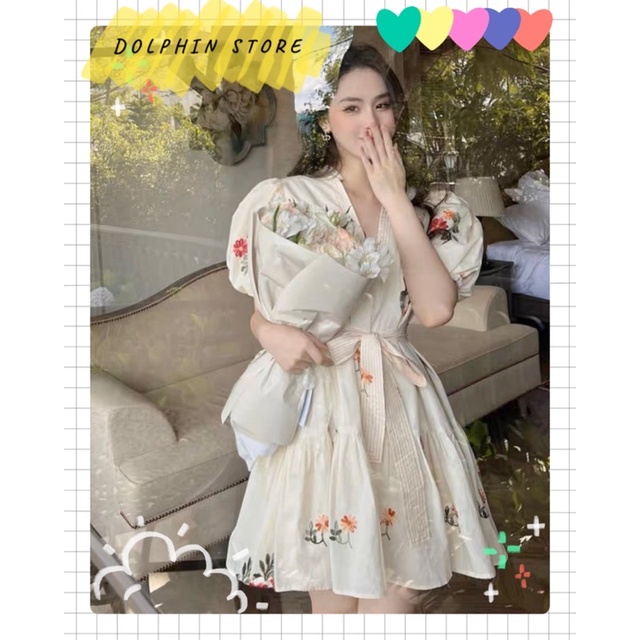 BIGSIZE Đầm babydoll hoa bigsize