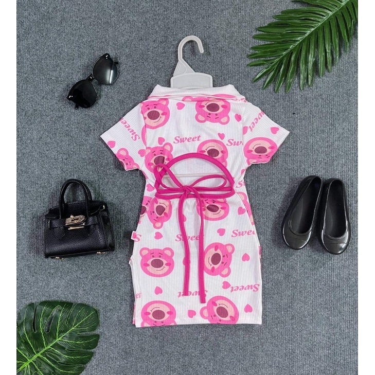 Đầm Body Hot Trend Hở Lưng Cho Bé Gái