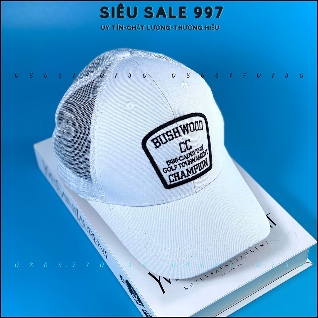 NÓN KẾT BUSHWOOD PHỐI LƯỚI THOÁNG KHÍ THỜI TRANG NAM NỮ