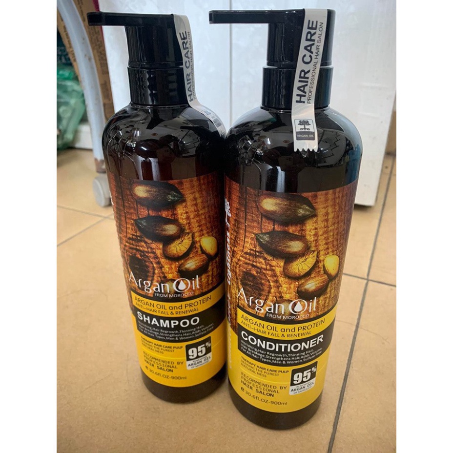 Cặp dầu gội xả MIGE Lightness Argan Oil 900ml x 2