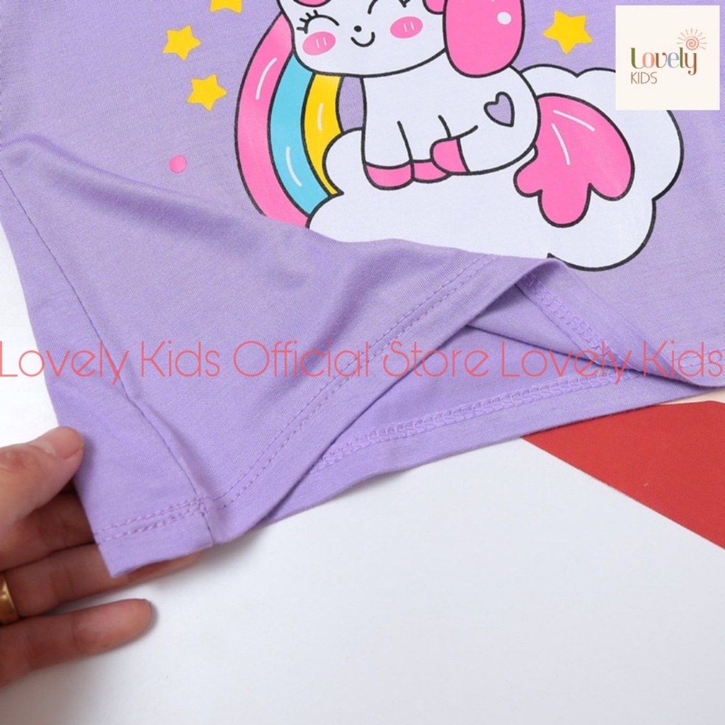 Quần Áo Trẻ Em Cộc Tay Mùa Hè cho Bé Gái Minky mom  Set Đồ Bộ Hè Chất Thun Lạnh Ngắn Tay Cho Bé  Gái CÁNH TIÊN