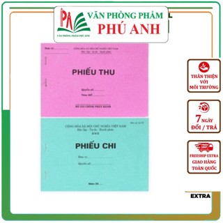 Phiếu chi 1 liên / phiếu thu 1 liên a5 50 tờ vpp phú anh