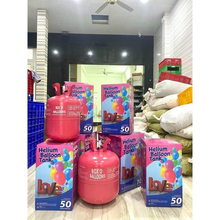 Bình Khí Heli Bơm Bóng Bay An toàn khi sử dụng ( Tặng 50q bóng cao su các màu)