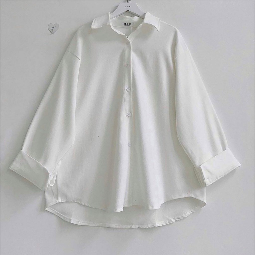 Áo sơ mi UNISEX form rộng, kiểu dáng basic dễ phối đồ lên dáng cực đẹp phong cách ulzzang được giới trẻ yêu thích A06