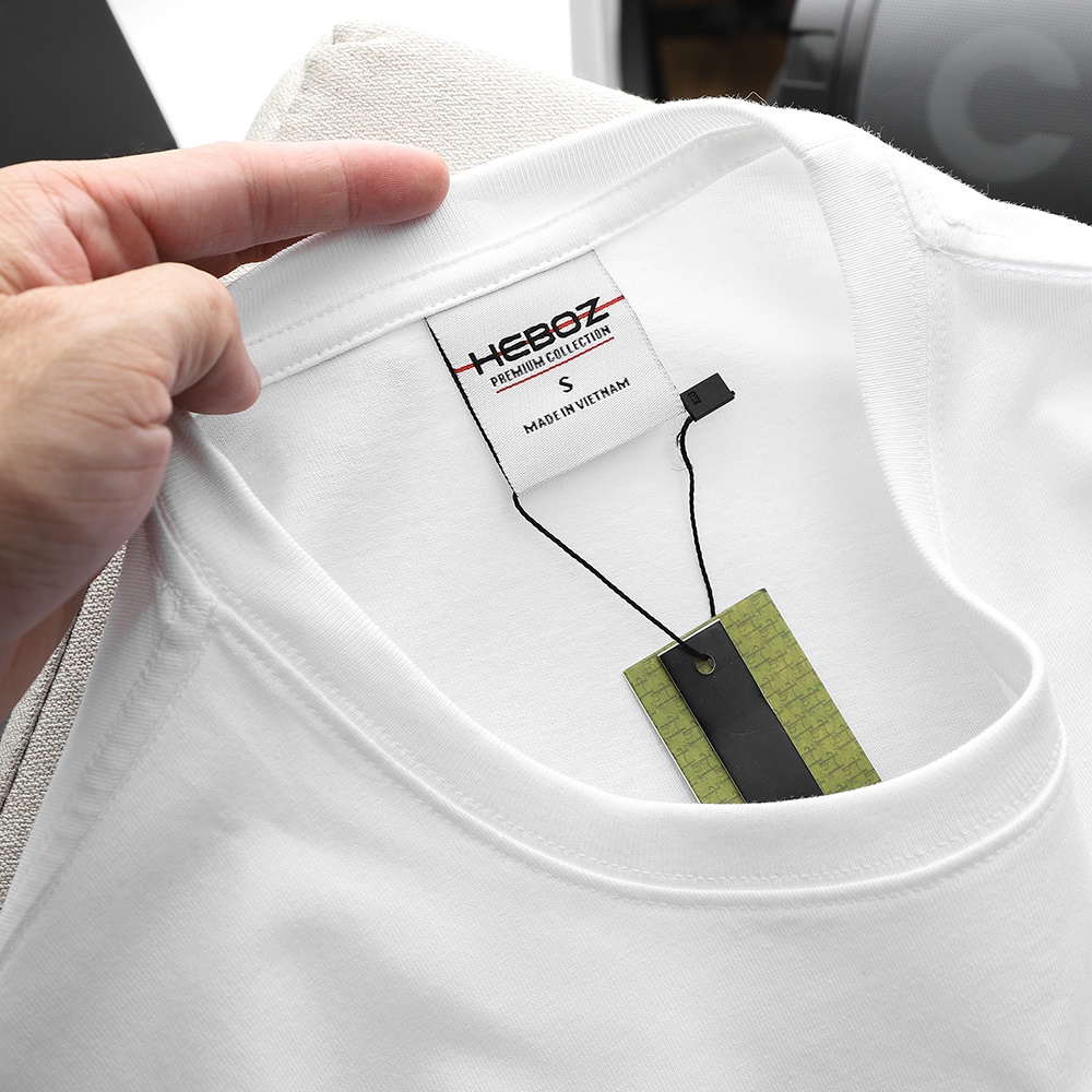 Áo thun nam cổ tròn in hình chất vải cotton 2 chiều cao cấp cat ss23 Heboz 3M - 00001435