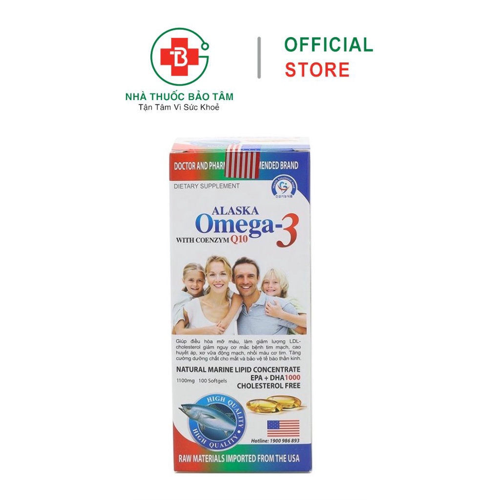 Viên uống Alaska Omega 3 Bổ Não, Tăng Cường Thị Lực