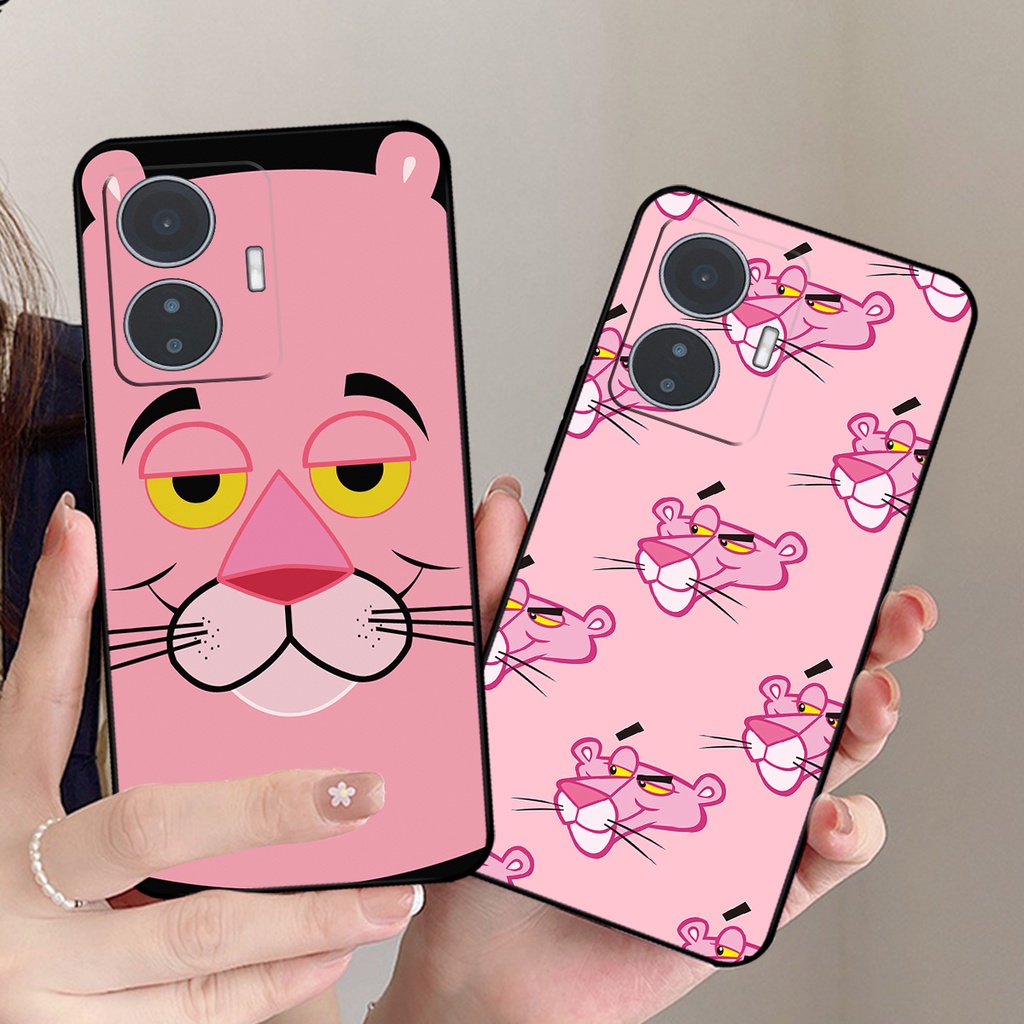 Ốp lưng Vivo Y55 2022 in hình gấu dâu losto, pink panther đáng yêu,hot trend.