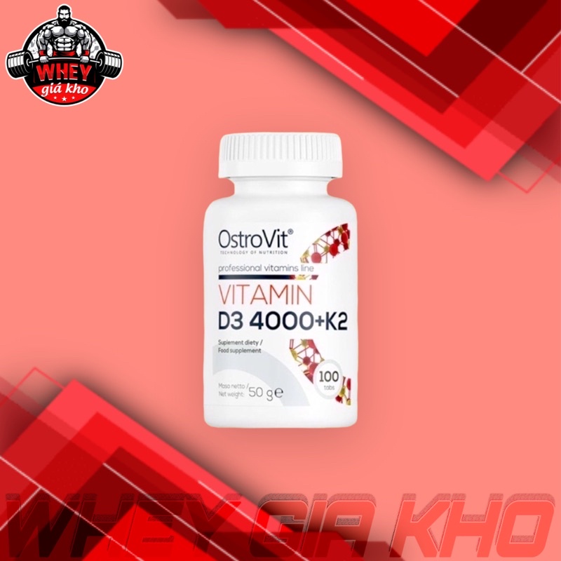 Viên Hỗ Trợ Xương Khớp OstroVit Vitamin D3 4000 + K2 (100 viên)