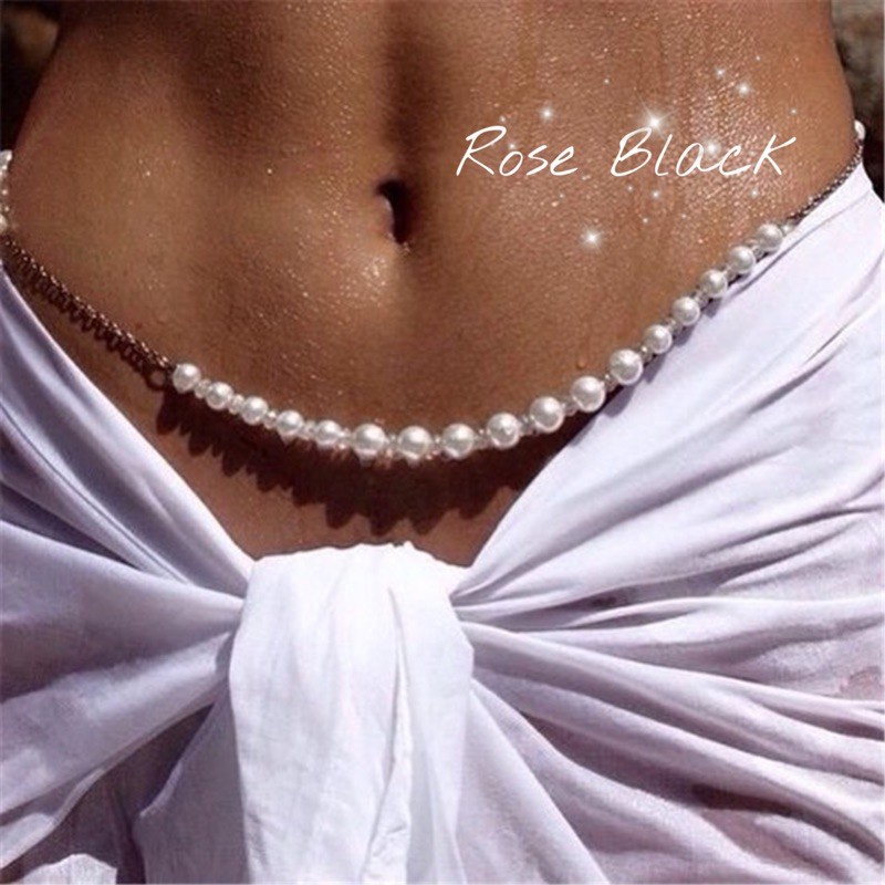 Body Chain Dây Đeo Eo  Hạt Cườm Mix Ngọc Thanh Lịch