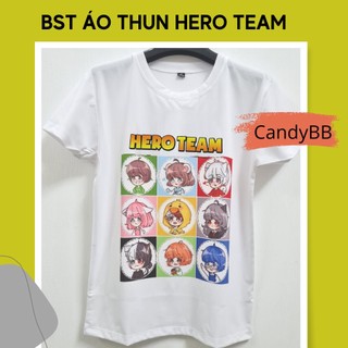  Áo thun bé trai và bé gái in hình Hero team Áo thun mềm mịn thấm hút mồ hôi cho bé từ 10 - 50kg 