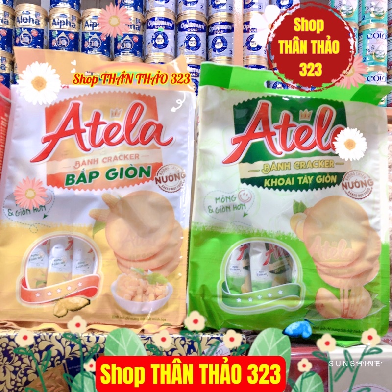 T3/2024- Bánh Quy Atela Crackers 2 Vị Khoai Tây - Bắp Giòn Tan