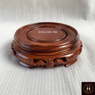 Kỷ tròn đế kê chậu cây bình rượ.u đồ trang trí gỗ Hương nhiều kích thước