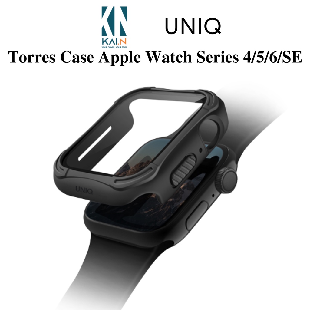 Ốp Case Cường Lực Dành Cho Apple Watch Series 6 / 5 / 4 / SE, UNIQ Torres Antimicrobial With 9H Wisc