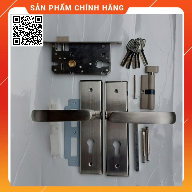 Khóa tay gạt inox SUS 304 cửa phòng, cửa vệ sinh hiệu Nikkei