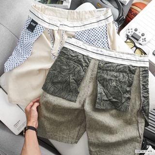 QUẦN SHORT LINEN BASIC FABRIC FORM SLIMFIT-37.478- BTM Studios