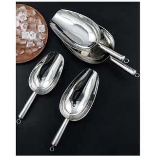 Dụng cụ xúc đá inox xịn - Loại dày cỡ bé và trung -  Dụng cụ pha chế