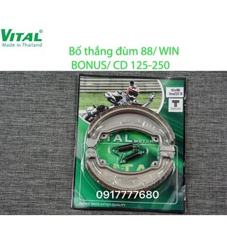 Bố thắng sau 88, CD, CUP 81 FI, WIN ,Custon 125 / CB 250 hiệu VITAL - Má phanh xe máy,  VITAL chính hãng Thái Lan