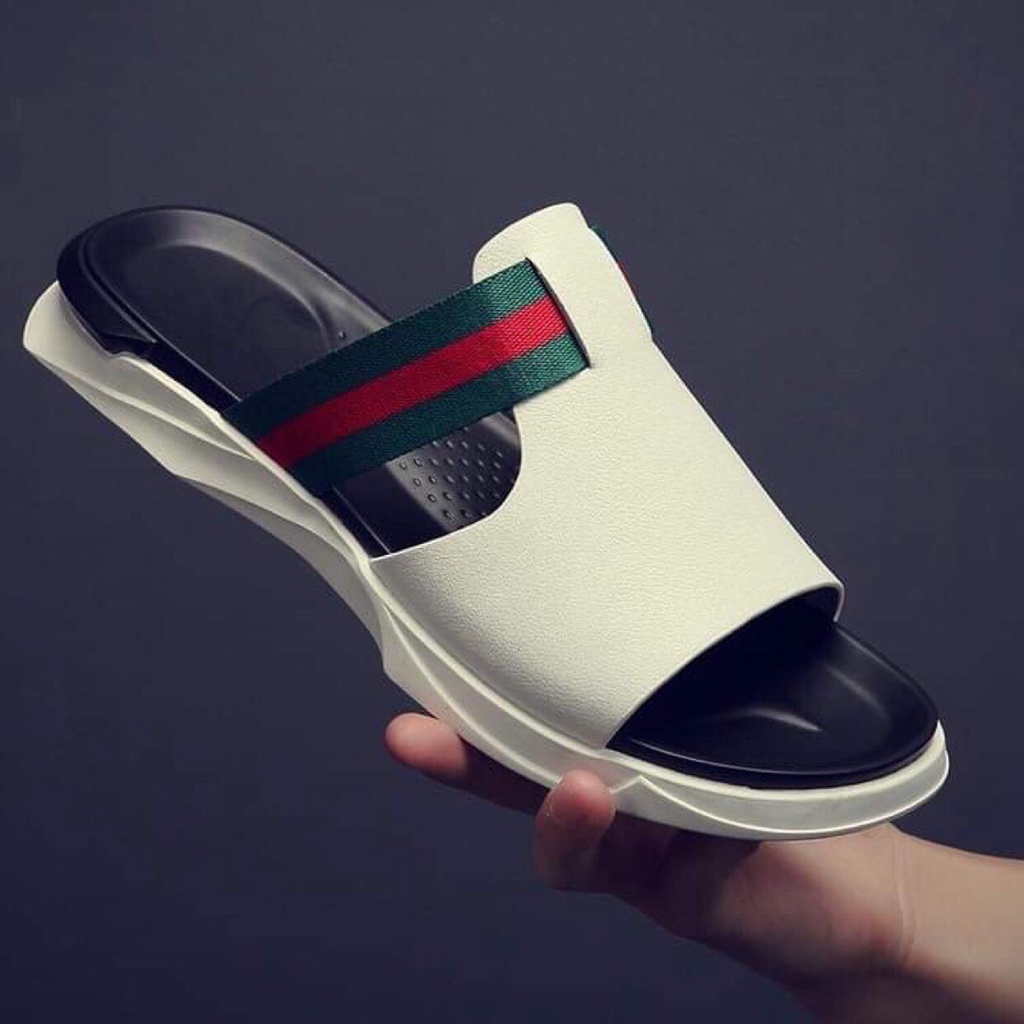 Dép nam GUCCI Mới nhất,Dép quai ngang nam đế cao su,Dép thời trang nam