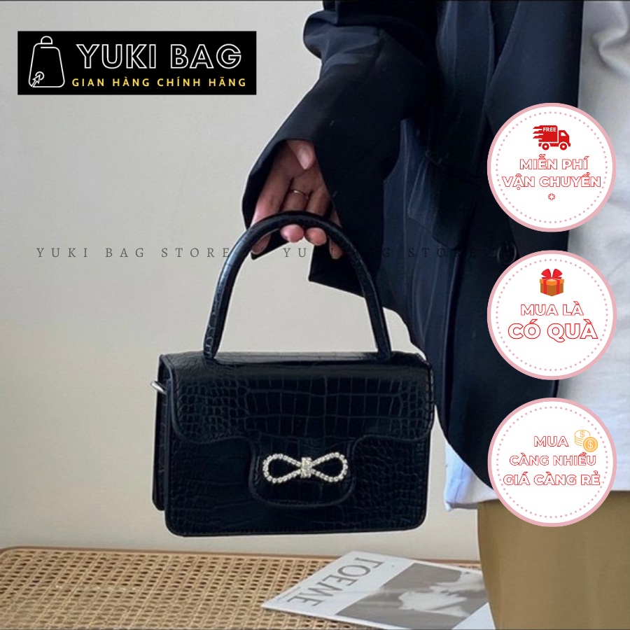 Túi xách nữ đeo chéo, đeo vai, túi đi chơi, đi học, đi làm, da cao cấp, thời trang, sang trọng size 19cm YB496