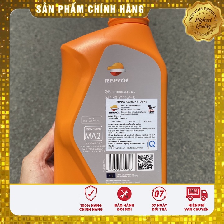 Nhớt Repsol Racing 10w40 Fully Synthetic