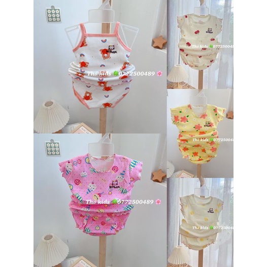 Bộ thun mát bubam cho bé gái 4-11kg/đồ bộ sơ sinh