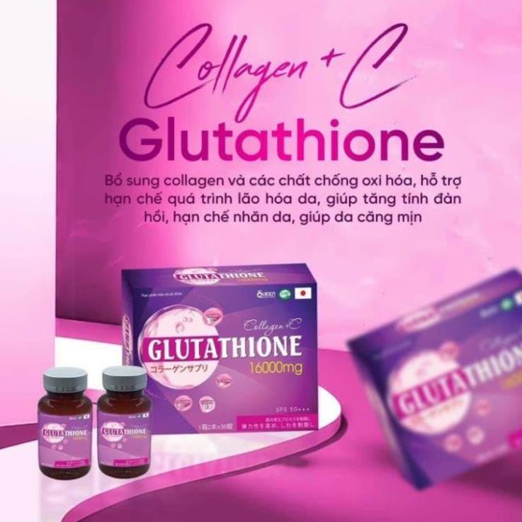 Viên Uống Trắng Da GLUTATHIONE 16000 - Viên Uống COLLAGE  Trắng Da Mờ Nám Giảm Nếp Nhăn