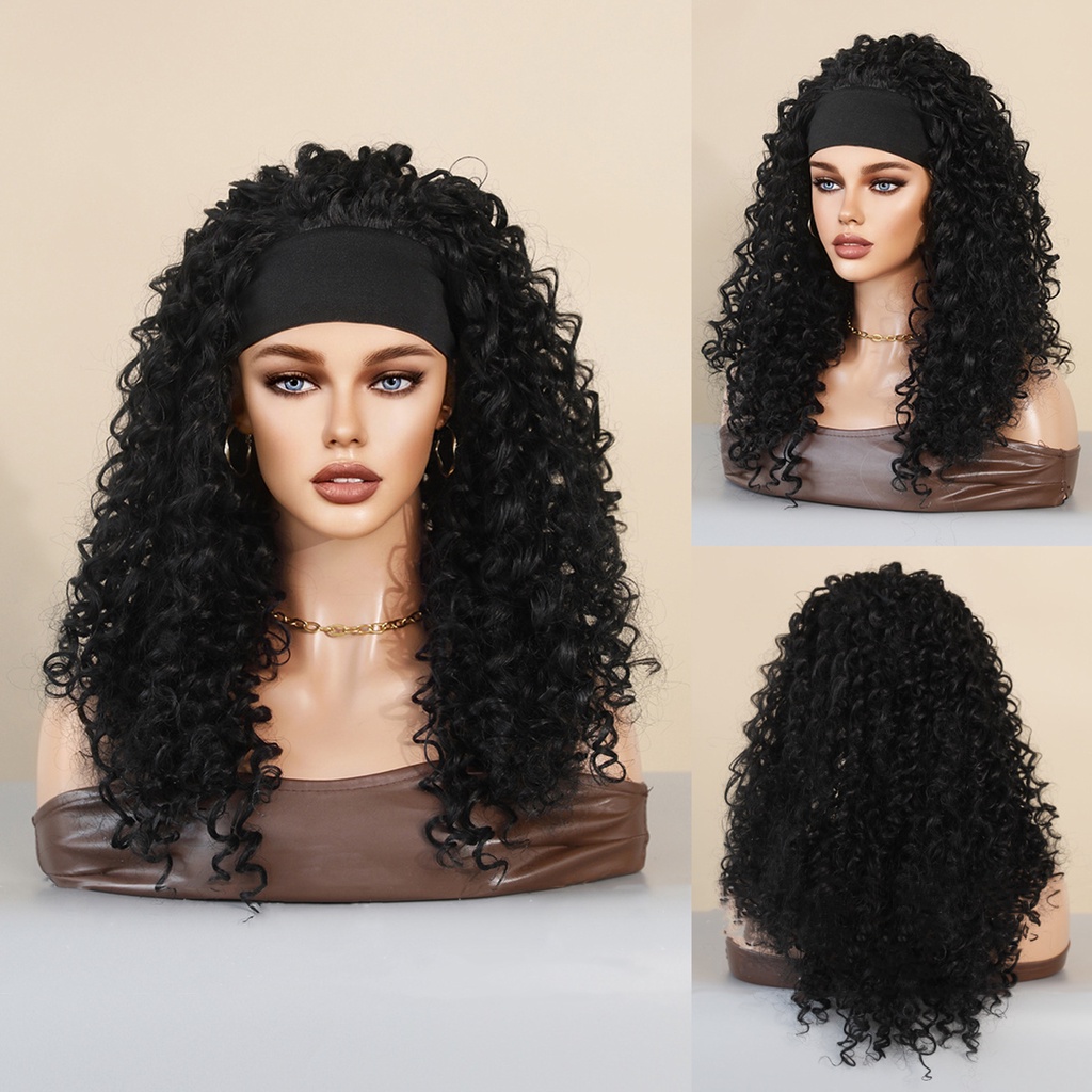 Lady Afro Xoăn Dài Trung Bình Thanh Lịch Làm Đạo Cụ Chụp Ảnh Hàng Ngày