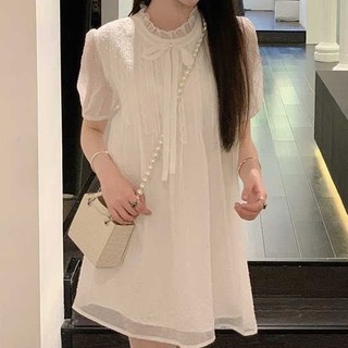 CÓ SẴn Váy/ Đầm trắng tiểu thử 2 lớp điệu đà